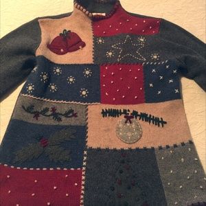 Talbots 100% Lamb wool Christmas Scenes Sweeter